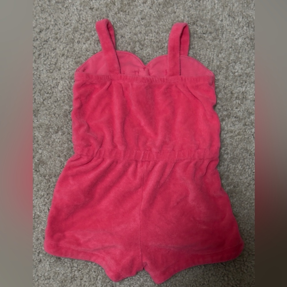 Jamie and Jack Terry Romper guava pink - Picture 3 of 4